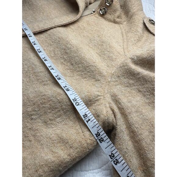 Chico's Wool Swing Jacket Women's Size 2/Large Arabian Camel Full Zip Pockets - Picture 4 of 6